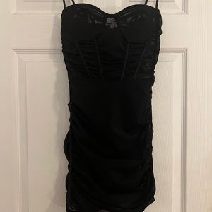 Black mesh dress